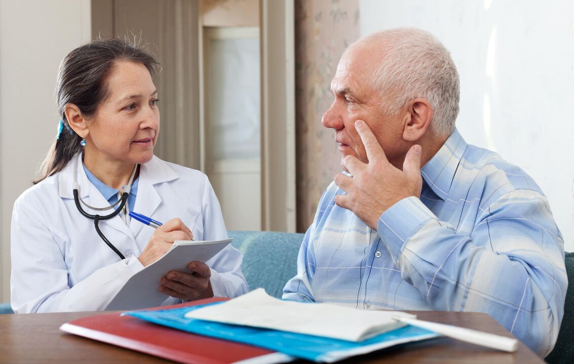 Konsultation des Arztes bei Prostatitis